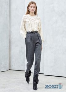 Pantalon gris automne-hiver 2019-2020