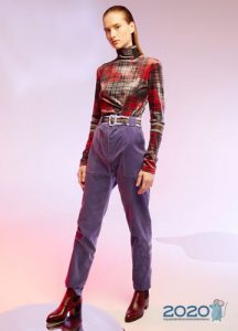 Fashionable lilac jeans fall-winter 2019-2020