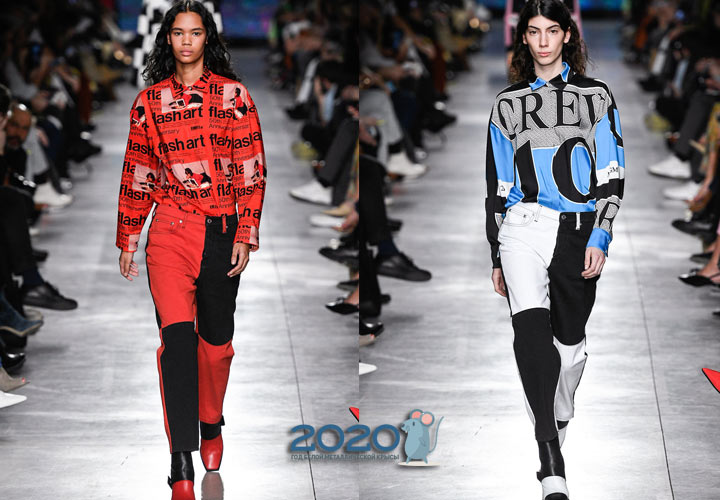 Els texans de moda multicolor tardor-hivern 2019-2020