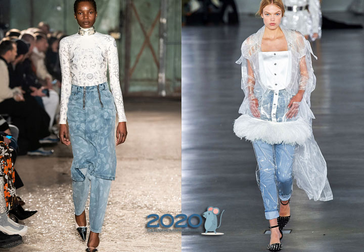 Fesyen denim untuk musim luruh musim sejuk musim luruh 2019-2020