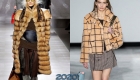 Manteau de fourrure beige automne-hiver 2019-2020