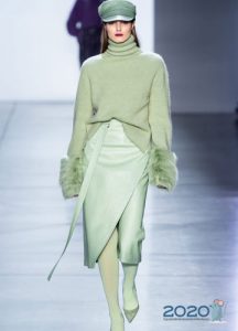 Light green skirt fall-winter 2019-2020