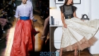 Pūkuoti sluoksniuotos sijonai rudens-žiemos 2019-2020