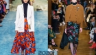 Sukně s květinovým potiskem zimní módy 2019-2020