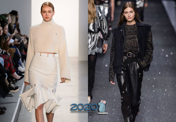 Cropped sweaters for the fall-winter 2019-2020 season