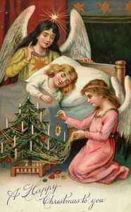 Card de Crăciun în stil retro