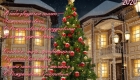 Tarjeta de navidad 2020 con árbol de navidad