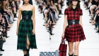 Rochie din carouri Dior toamna-iarna 2019-2020
