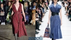 Kleid mit Falten und Falten - Trend 2020