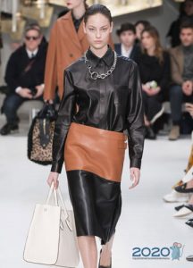 Leather skirt fall-winter 2019-2020