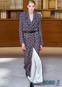 Haute Couture Chanel tweed kappa klänning hösten vintern 2019-2020