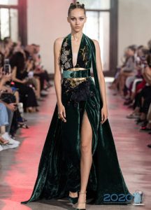 Kleid mit einem Schlitz Elie Saab Herbst-Winter 2019-2020 Haute Couture