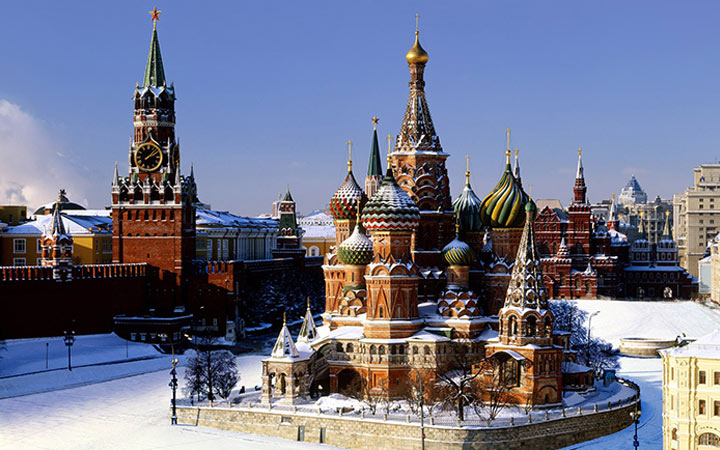 Weer in de winter 2020 in Moskou