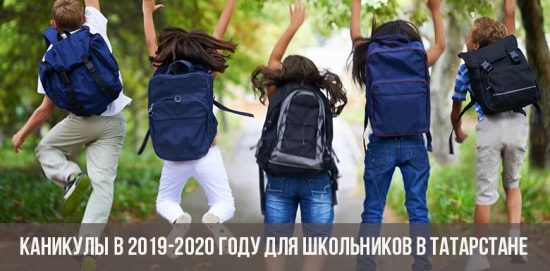 Lomat vuosina 2019-2020 Tatarstanissa