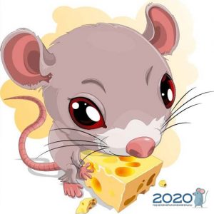 Hình ảnh dễ thương với một con chuột dễ thương cho năm 2020