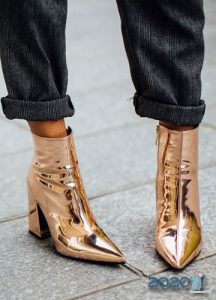 Gold ankle boots fall-winter 2019-2020