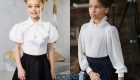 Bluză albă - trebuie să aibă moda școlară 2019-2020