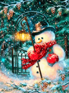 Animação de Natal - boneco de neve