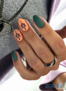 Fashionable matte nail design for 2020