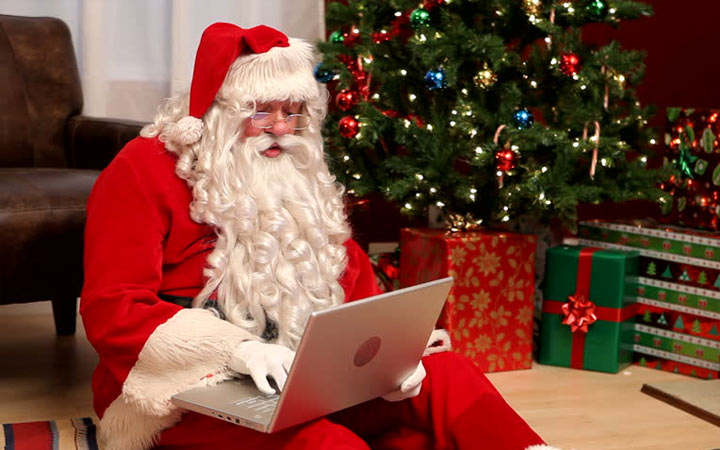 E-Mail vom Weihnachtsmann für das neue Jahr 2020