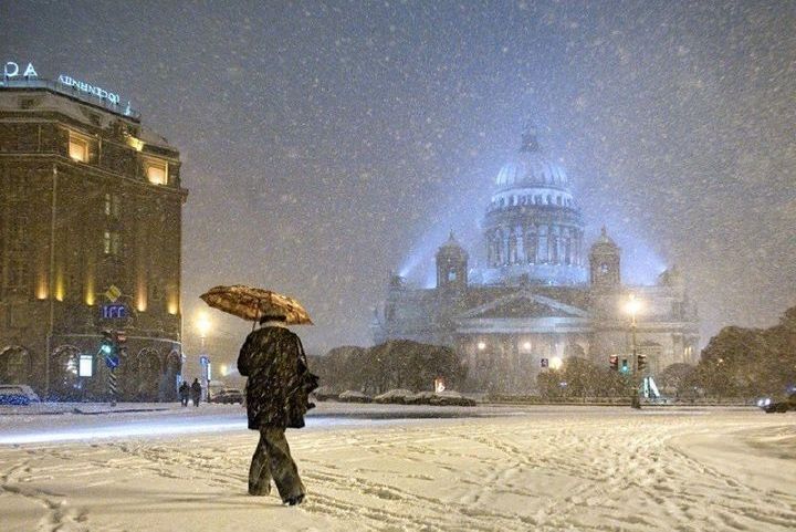 الشتاء في سان بطرسبرج