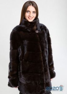 Scandinavian mink dark - fashionable fur coats 2020
