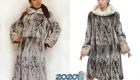 Color de mármol raro de abrigos de visón - 2020 fashion