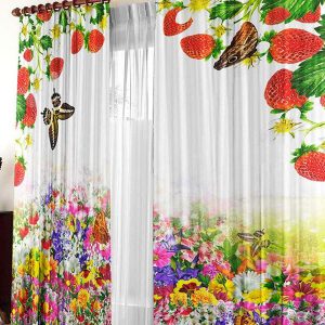 Beautiful curtains for the kitchen with photo printing for 2020