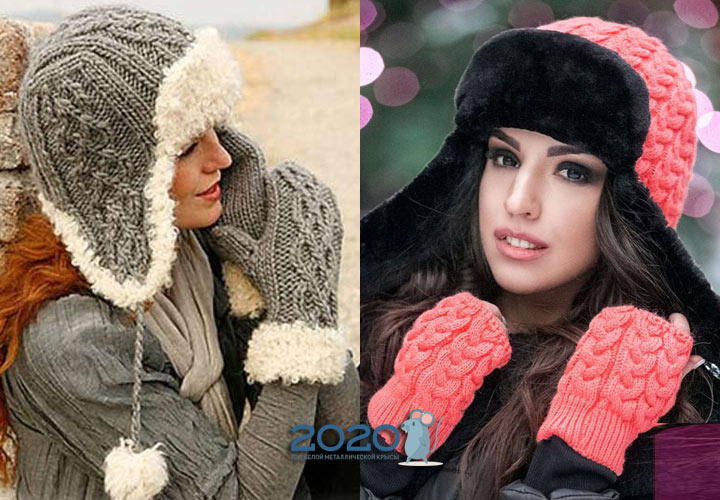 Ushanka hat with fur - trend 2019-2020