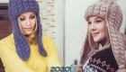 Плетени шешир са минђушама зима 2019-2020