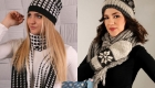 2020 cappelli lavorati a maglia in bianco e nero