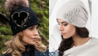Trendig dekor för stickade hattar 2019-2020