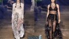 Dior ilkbahar-yaz 2020'den itibaren şık şeffaf elbise