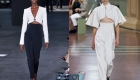 Hoge taille - een modetrend voor broeken in de lente en zomer 2020
