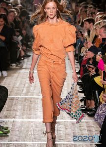 Trendy jeans orange printemps-été 2020