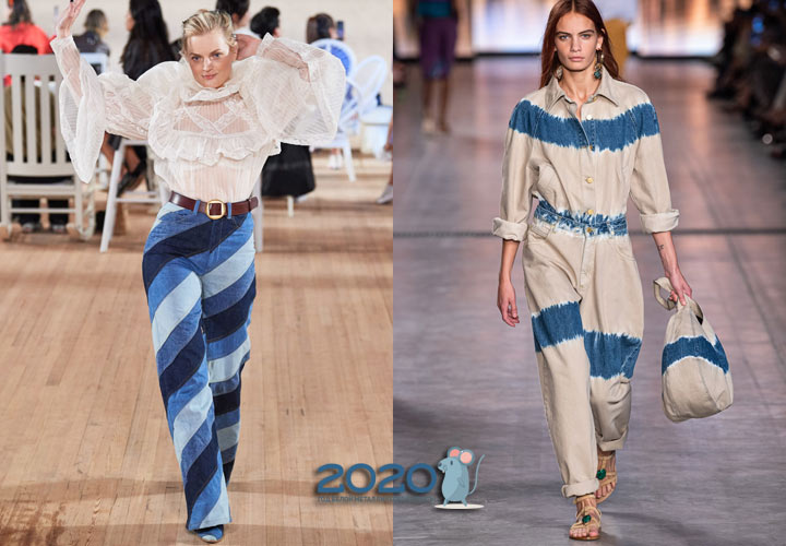 Trendy stribet jeans forår 2020