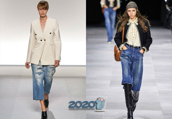 Trendy denim culottes spring-summer 2020