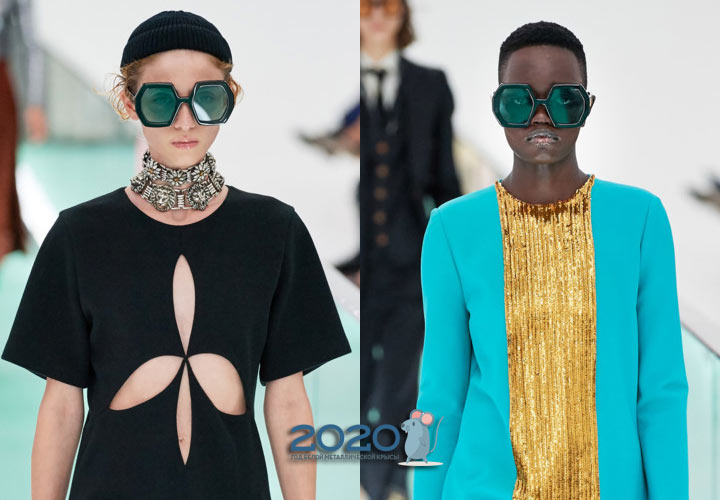 Fesyen cermin heksagon dari Gucci musim bunga-musim panas 2020