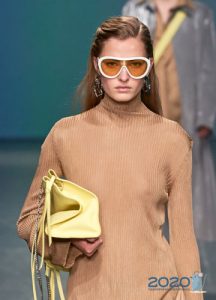 Fashion glasses with a white frame spring-summer 2020