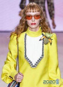 Occhiali moda con lenti arancioni primavera-estate 2020