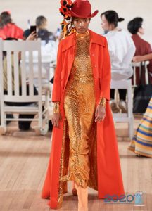Abric de moda taronja primavera 2020