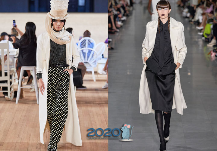 Abric blanc de moda a la primavera del 2020