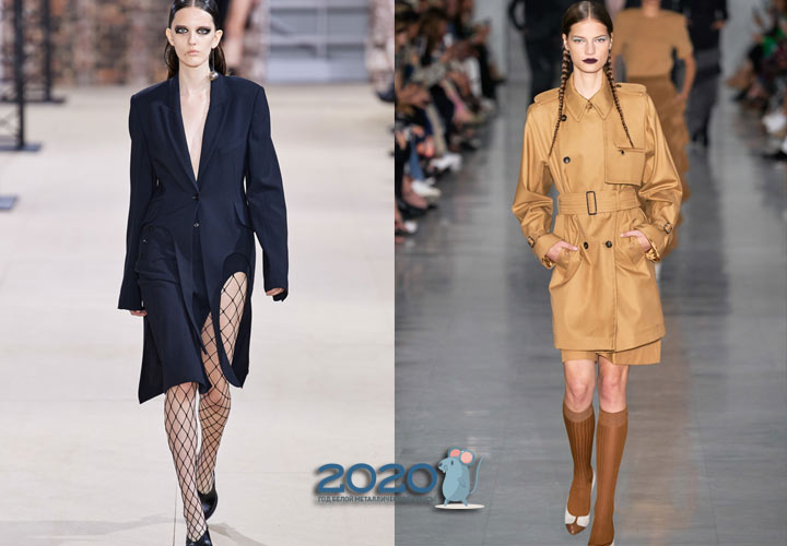 Trendy asymmetrisk forår 2020 frakke