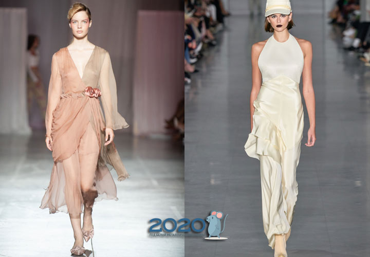Módní práškové šaty na jaře roku 2020