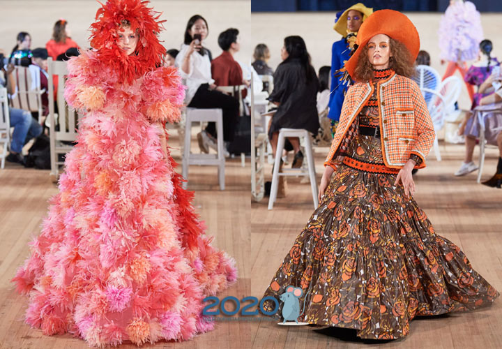 Váy retro đồ sộ - thời trang buổi tối mùa xuân 2020