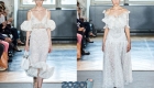 Genomskinlig vit klänning för våren och sommaren 2020