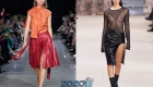 Falda de cuero - tendencia primavera-verano 2020