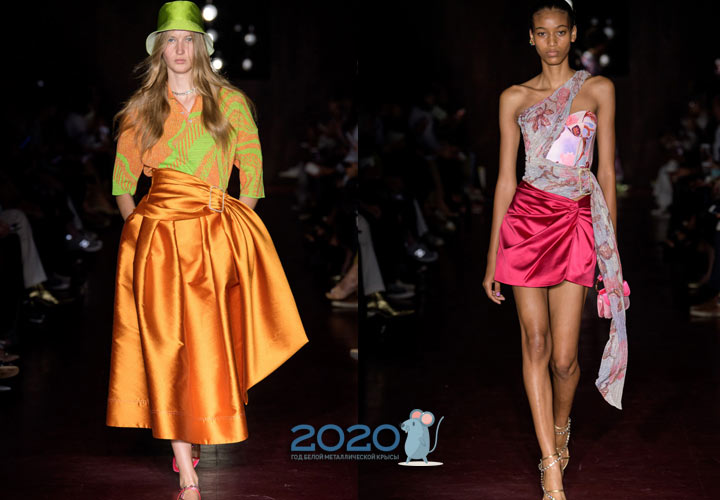 Trendy satin skirts spring-summer 2020