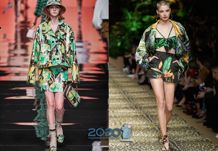 Egzotik desenli 2020 moda ceket