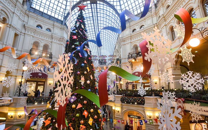2020 Yeni Yılı için Moskova'da Hava ve Eğlence